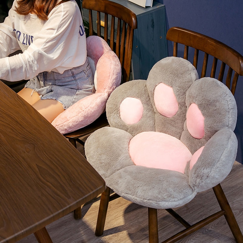 DOBUONO Cat Paw Cushion Kawaii Office Desk Chair Cushion Comfy Plush Cat  Paw Sha